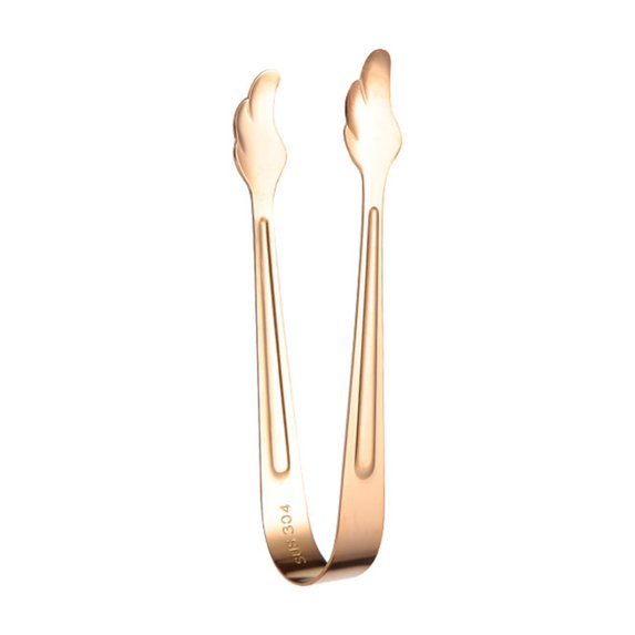 Soumake Ice Tongs Wing Shape Non-slip Handle Good Grip Mirror Polished Easy to Clean Stainless Steel Food Serving Tongs Ice Cube Picker Kitchen Accessories