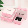 thumbnail image 1 of Soumake Jewelry Storage Box Side Bowknot Design Multifunctional with Sponge Inside Separated Cover Fine Texture Store Jewelry Portable Paper Bracelet Necklace Ring Earring Box Jewelry Accessories, 1 of 8