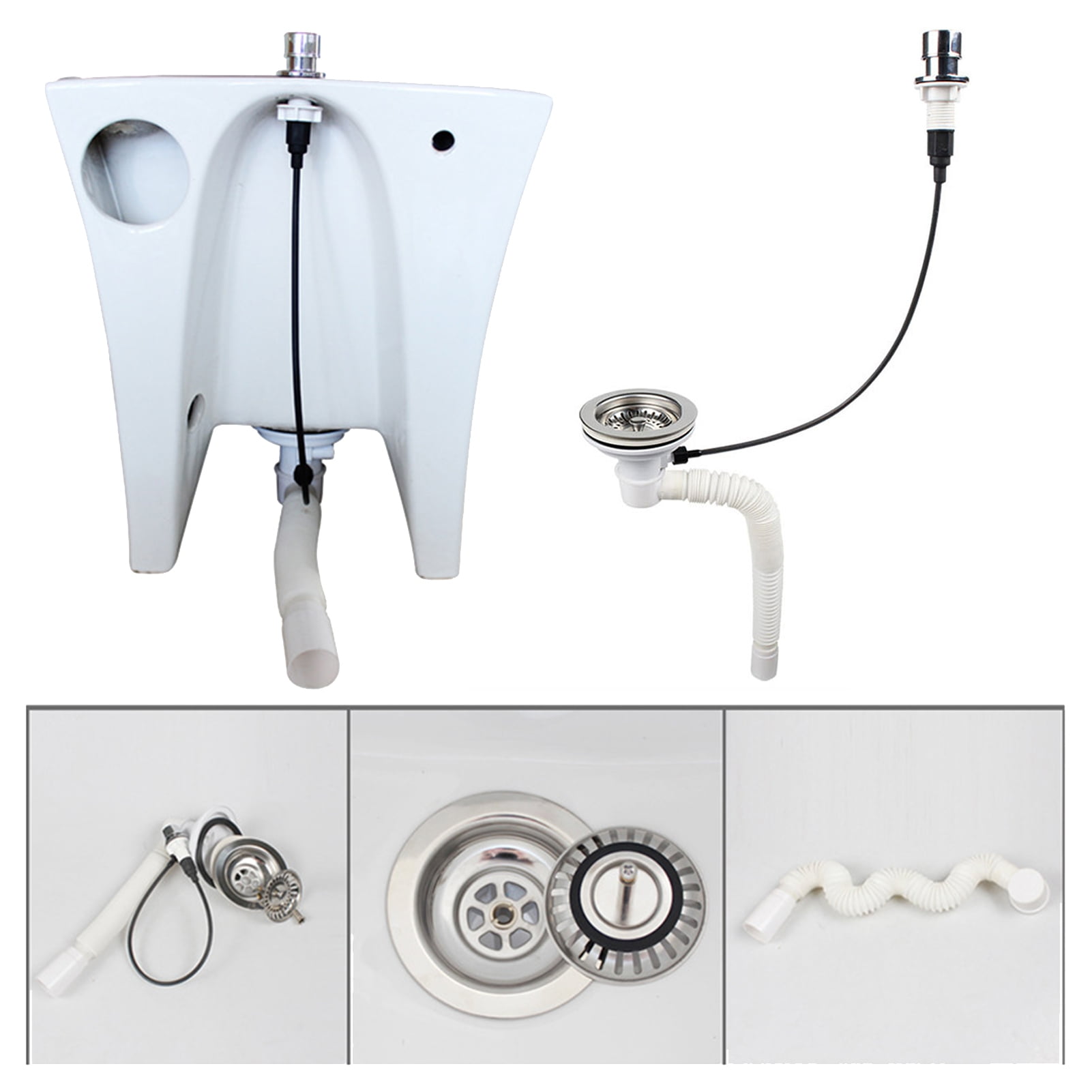 Soumake Kitchen Sink Strainer Basket Easy Clean And Install Fits