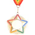 thumbnail image 1 of Soumake Medal Bright Color Polishing And Grinding Non-Deformable Shiny Commemorative Metal Games Pentagram Medal For Sports Practical, 1 of 5