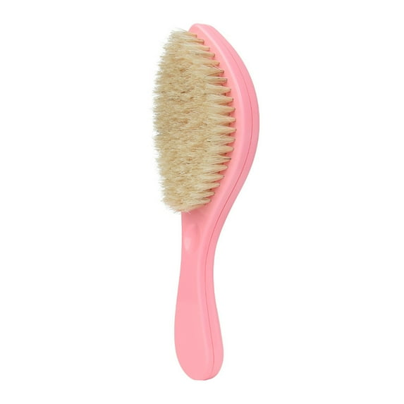 Soumake Men Beard Brush with Ergonomic Handle Nylon Boar Bristle Curved Wave Beard Straightener Brush Home Salon Men Mustache Grooming Styling Tools