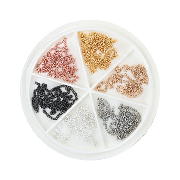 Soumake Metal Chain Nail Art Decoration – Exquisite, Colorful DIY Manicure Accessory for Nails, Phone Cases & Jewelry