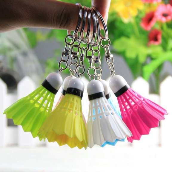 Soumake Mini Badminton Pendant Keychain Key Ring Holder Backpack Pouch Hanging Decor Fashion
