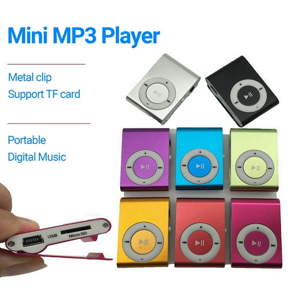 Soumake Mini Mp3 Player Portable Tf Card Slot Metal Clip Usb Sport Digital Music Walkman For Running Practical
