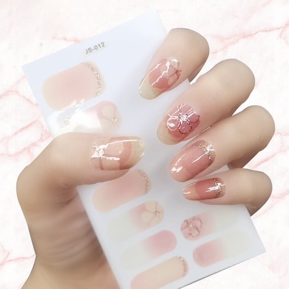 Soumake Nail Polish Film Back Glue Vivid Patterns Ultra Thin Full Waterproof Environmentally Nail Stickers For Manicure Practical