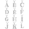 thumbnail image 1 of Soumake Necklace Popular Silver Plating Copper English Letters Rhinestone Pendant Chain For Party Fashion, 1 of 8