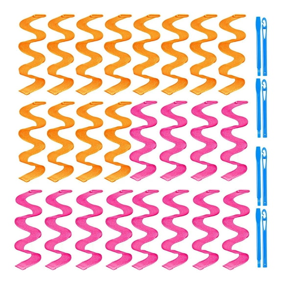 Soumake No-Heat Wavy Hair Curler – Set of 12/24 Pieces, 25/45/65cm Reusable Styling Hooks for Creating Beautiful Waves