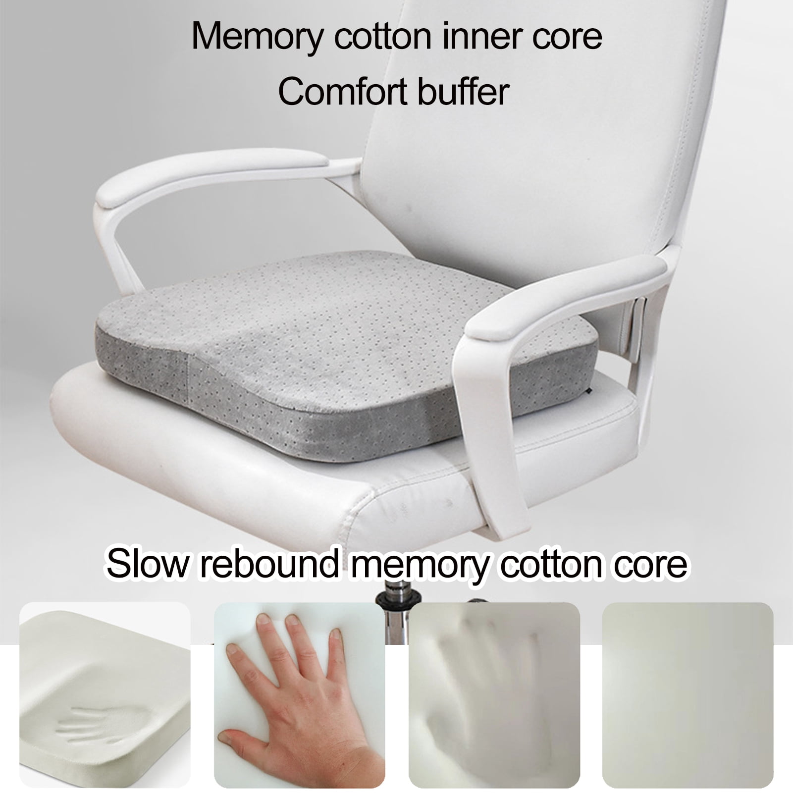 Soumake Office Sedentary Cushion Non-Slip Soft Thickened Memory Foam ...