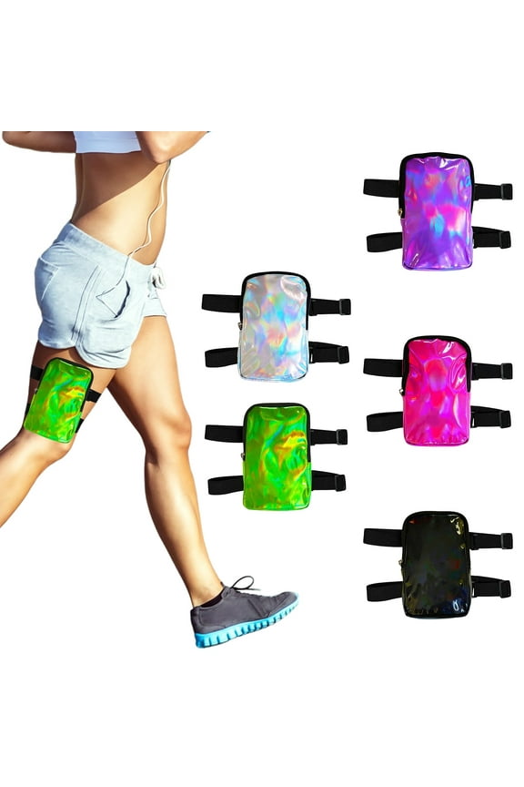 Outdoor Thigh Bag Waterproof Adjustable Elastic Band Zipper Closure Portable Fanny Pack Large Capacity With Inner Mesh Pocket Jogging Hiking Travel Leg Bag