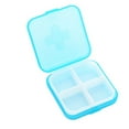 thumbnail image 1 of Soumake Portable Travel 4 Grid Pill Storage Box Case Container Mini Medicine Organizer, 1 of 5
