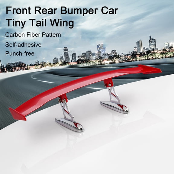Soumake Rear Tail Wing Exquisite Carbon Fiber Pattern Punch-Free Abs Car Universal Mini Tiny Trunk Spoiler Auto Accessories