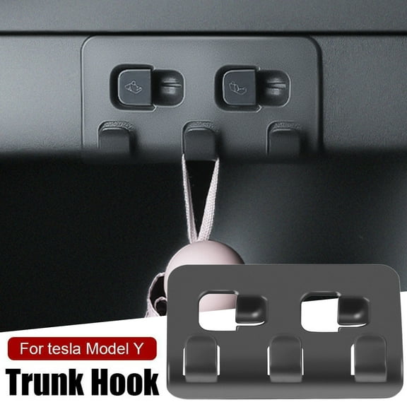 Soumake Rear Trunk Hook Grocery Bag Holder Strong Load-bearing Trunk Hook Holding Clip Car Interior Accessories for Tesla Model Y 2021-2024