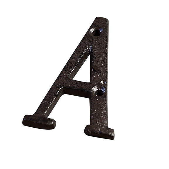 Soumake Retro Style Groceries Cast Iron Metal Creative Diy House Doorplate Letter Symbol