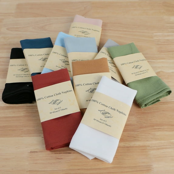 Soumake Rustic Boho Cloth Napkins Soft Cotton Fine Workmanship Solid Color Christmas Wedding Dining Table Decoration Napkins