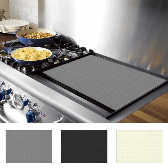 Soumake Silicone Stove Mat for Glass Top Stove Anti-Scald Heat Resistant Kitchen Drying Mat Glass Cooktop Protector Extra Large Stove Cover Mats