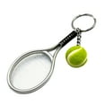 thumbnail image 1 of Soumake Simulation Mini Tennis Racket Ball Keychain Pendant Bag Key Ring Accessories, 1 of 4