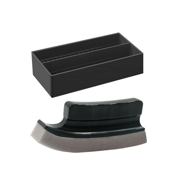 Soumake Sink Beard Cleaning Brush with Ergonomic Handle Portable Men Beard Trimming Sponge Brush Countertop Beard Hair Catcher Cleaner Tools