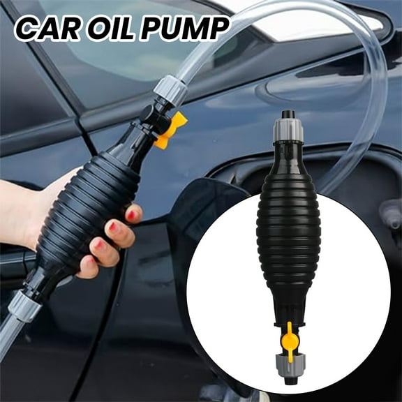 Soumake Siphon Pump Easy Liquid Transfer Oil Extractor Portable Hand Pump With Flow Valve And Knob Retaine For Fuel Diesel Oil Water