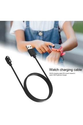 Smart Watch Charger Dock Adapter, Fast Charging Magnetic for HW12 HW16, 2 Pin, Black