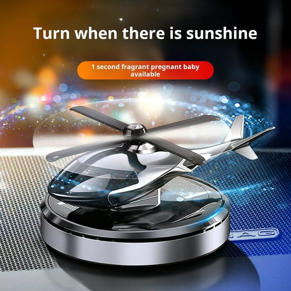 Soumake Solar Powered Fighter Airplane Car Air Freshener Creative Shape Auto Essential Oil Diffuser Car Ornament