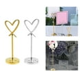thumbnail image 1 of Soumake Stainless Steel Seat Card Holder Banquet Greeting Card Stand Hotel Restaurant Buffet Menu Clip Wedding Party Table Name Card Holder Home Supplies, 1 of 8