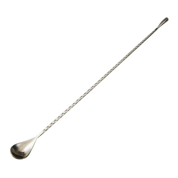 Soumake Stainless Steel Spiral Long Handle Mixing Stir Cocktail Spoon Bar Bartender Tool Household