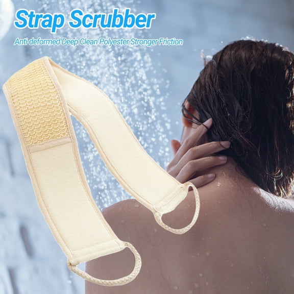 Soumake Strap Scrubber Anti-deformed Deep Clean Polyester Stronger Friction Body Exfoliator Shower Supplies