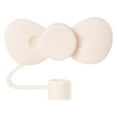 thumbnail image 1 of Soumake Straw Cap Bow Shape 10mm Dust-Proof Leak-proof Reusable Food Grade Bottle Straw Dust Cover Tumblers Straw Toppers Drinking Straw Lids Water Cup Accessories, 1 of 5
