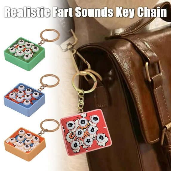Soumake Stress Relief Toy Farting Machine Key Chain Interactive Decompression Toy Compact Prank Toy For Home