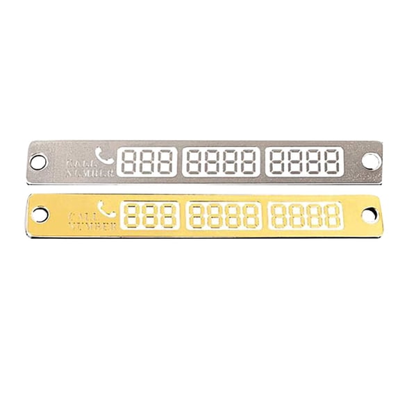 Soumake Stylish Car Temporary Stop Parking Card Luminous Phone Number Display Plate Practical