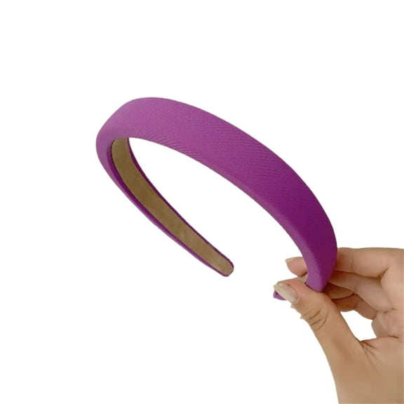 Soumake Sweet Women Hair Hoop Candy Color Hair Fixing Wide Non Slip Headband for Daily Life