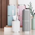 thumbnail image 1 of Soumake Toothbrush Toothpaste Holder Travel Mouthwash Cup Food Grade Smooth Edge Burr-Free Toothbrush Storage Cup Travel Essentials, 1 of 8