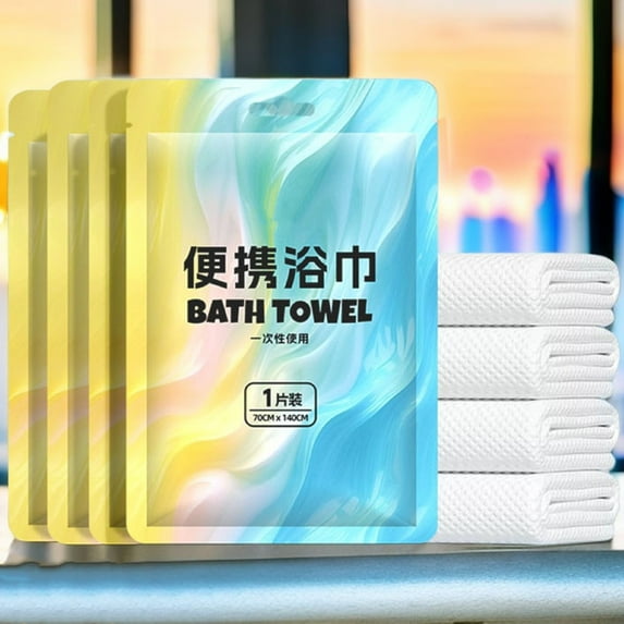Soumake Travel Disposable Bath Towel Ultra Soft Cotton Water Absorbent Thickened Large Rectangle Portable Business Trip Hotel Body Shower Towel Washcloth