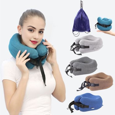 BookishBunny Memory Foam U Shape Travel Neck Pillow Airplane Cushion Multi Color
