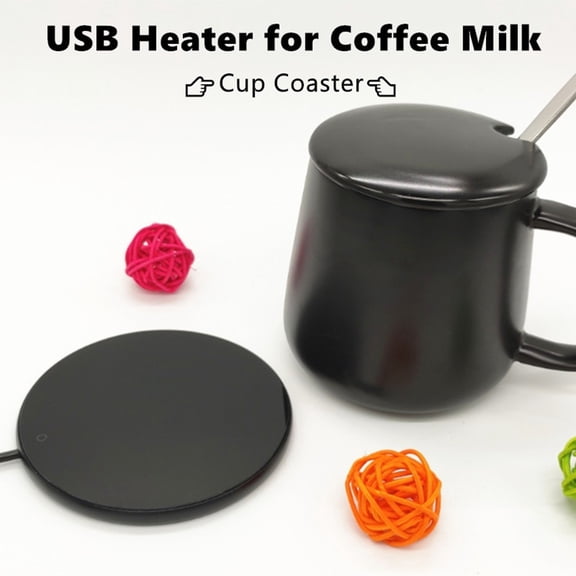 Soumake USB Coffee Mug Cup Warmer Plug-Play Good Thermal Conductivity Compact Size Portable Cup Heating Coaster