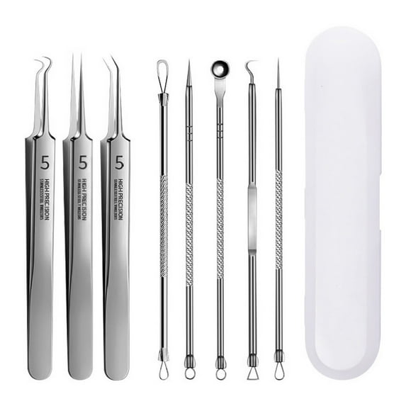Soumake Ultra fine Cell Pimples Blackhead Clip Stainless Steel Acne Needle Tweezers Beauty Salon Face Pore Cleaning Care Tools