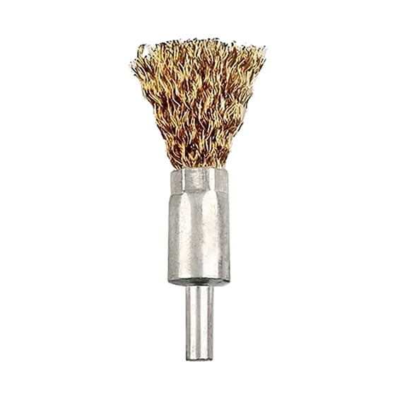Soumake Wire Wheel Brush Rotary Tool Rustproof Corrosion Resistant Wide Application Reusable Easy to Install Coated Crimped Wire Brush