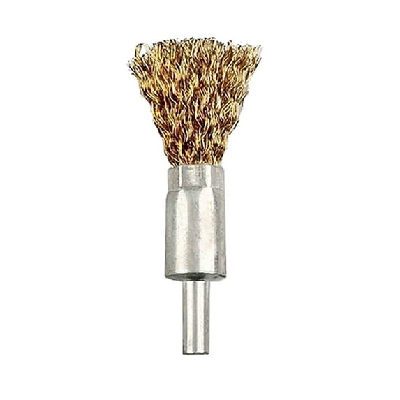 Soumake Wire Wheel Brush Rotary Tool Rustproof Corrosion Resistant Wide Application Reusable Easy to Install Coated Crimped Wire Brush