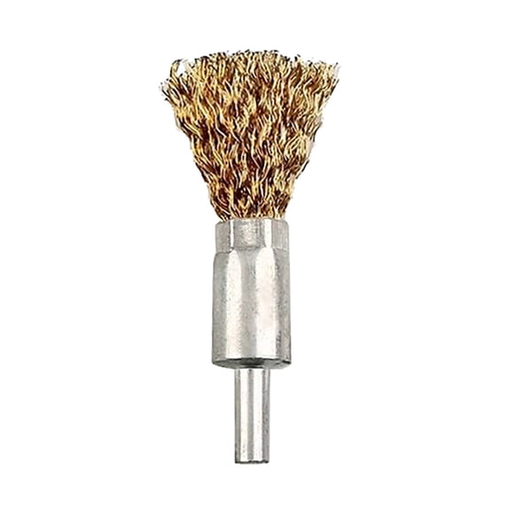 Soumake Wire Wheel Brush Rotary Tool Rustproof Corrosion Resistant Wide Application Reusable Easy to Install Coated Crimped Wire Brush