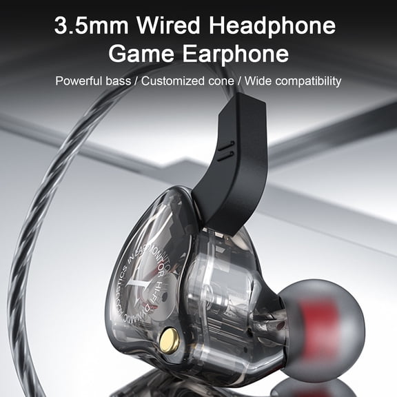 Soumake Wired Headset Stereo Surround Deep Bass Music Ergonomic 3 5mm Wired Headphone Game Earphone Phone Accessory