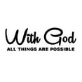thumbnail image 1 of Soumake With God All Things Are Possible Car Vehicle Window Decor Self Adhesive Sticker Practical, 1 of 2