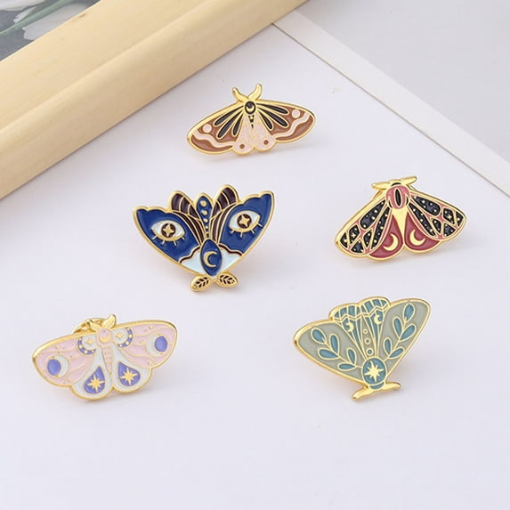 Soumake Women Brooch Moth Enamel Exquisite Special Cute Bag Pin for Gift
