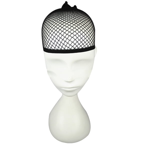 Soumake Women Elastic Nylon Wig Cap Open End Black Mesh Liner Short Fishnet Hair Net Practical