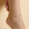thumbnail image 1 of Soumake Women Golden Tone Elbow Pipe Chain Anklet Bracelet Barefoot Sandal Foot Jewelry Fashion, 1 of 8