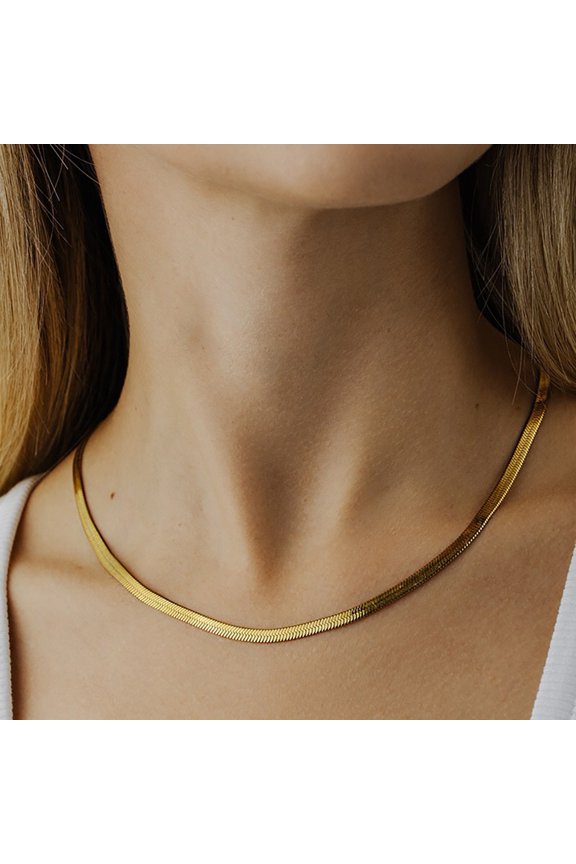 Women Necklace Snake Bone Chain No Pendant Two Color Available Women Dating Daily Wear Banquet Work Party Neck Jewelry Holiday Gift