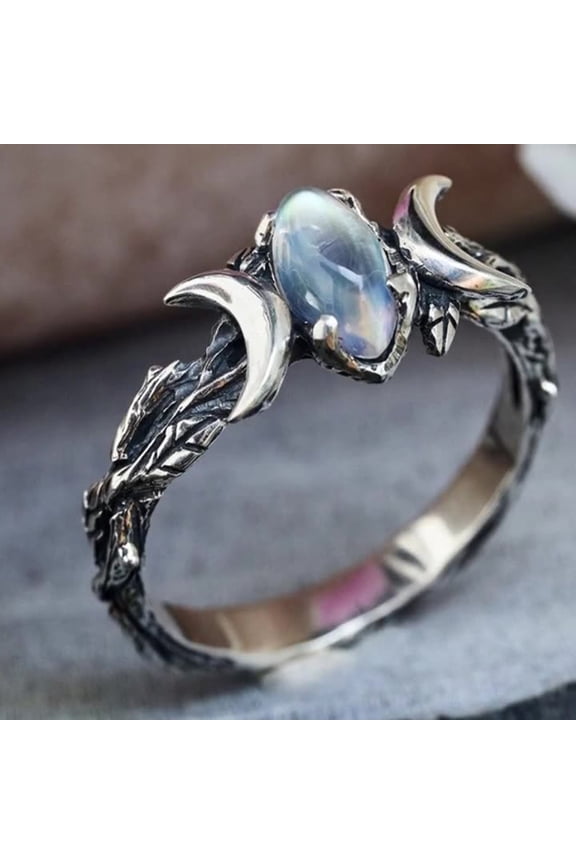 Women Ring Vintage Bohemia Style Rhinestone Special Vintage Retro for Birthday