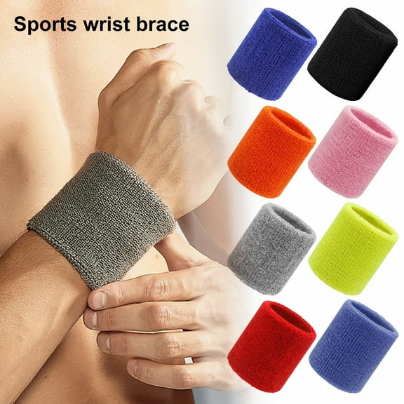 Soumake Wrist Sweatband Super Soft High Elastic Sweat Absorbing Quick-Dry Athletic Exercise Wristband Wrist Wrap