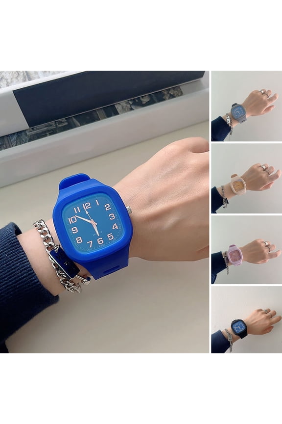 Wrist Watch Square Dial Electronic Pointer Temperament 30M Waterproof Pin Buckle Digital Dial Casual Wrist Watch Clothing Accessory Fashion