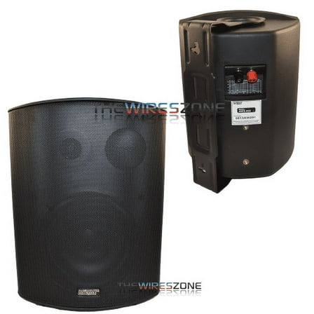 Sound AWS-602B Black All Weather 6' 200 Watt Outdoor Speaker (Pair) by FireFold