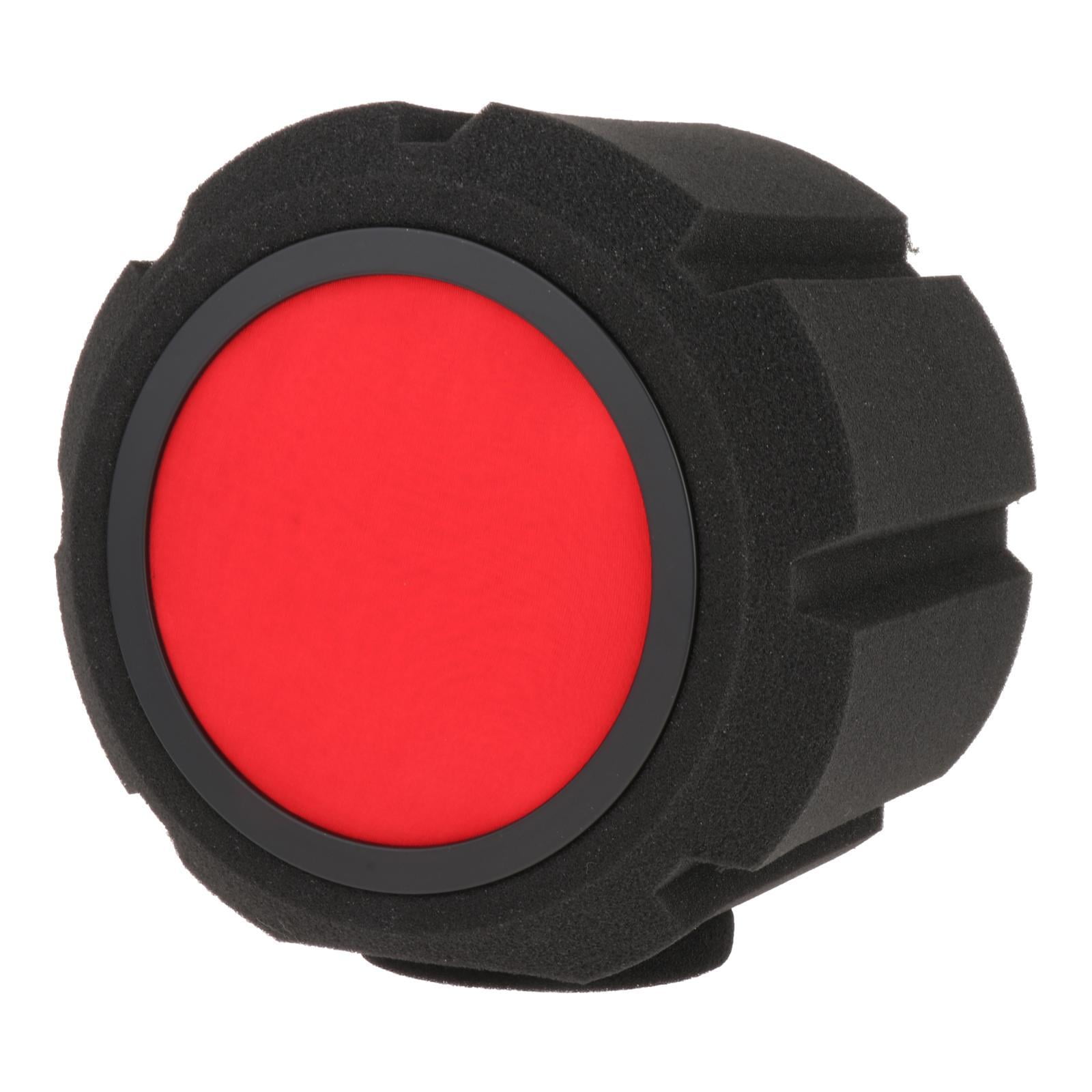 Sound Absorbing Microphone Screen Acoustic Sponge Portable Acoustic Filter Foam Cover Microphone for Outdoor Red